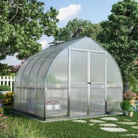 5% discount: 8'x8' Palram Canopia Bella Walk In Silver Aluminium Framed Greenhouse (2.4x2.4m)