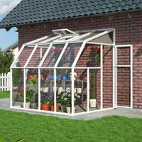 7% discount: 6â x 8â Palram Canopia Rion White Sun Room Wall Greenhouse (1.8m x 2.4m)
