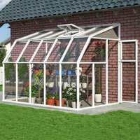 7% discount: 6' x 10' Palram Canopia Rion White Sun Room Walk-In Wall Greenhouse (1.8m x 3.0m)