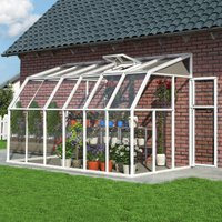7% discount: 6' x 12' Palram Canopia Rion White Sun Room Walk-In Wall Greenhouse (1.8m x 3.6m)