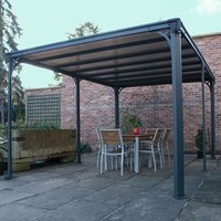 8% discount: 14x10 Palram Canopia Milano 4300 Grey Garden Gazebo