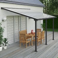 9% discount: 10x14 Palram Canopia Olympia Grey Patio Cover With Clear Panels