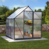6% discount: 6' x 6' Palram Canopia Mythos Grey Greenhouse (1.85m x 1.86m)