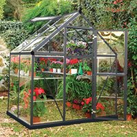 6% discount: 6â x 4â Palram Canopia Harmony Grey Polycarbonate Greenhouse (1.85m x 1.26m)