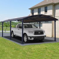 10% discount: 12' x 21' Palram Canopia Arcadia 6400 Grey Metal Carport (3.59m x 6.44m)
