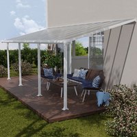 15% discount: 10' x 24' Palram Canopia Olympia White Patio Cover with Clear Panels (2.95m x 7.39m)