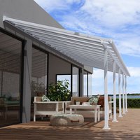 16% discount: 10' x 32' Palram Canopia Olympia White Patio Cover with Clear Panels (2.95m x 9.80m)