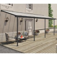 10% discount: 7' x 22' Palram Canopia Sierra Grey Clear Patio Cover (2.28m x 6.71m)