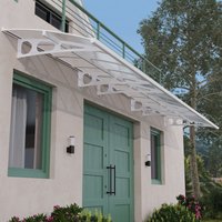 9% discount: 21' x 5' Palram Canopia Bordeaux 6690 Large Door Canopy - White Mist (6.71m x 1.39m)