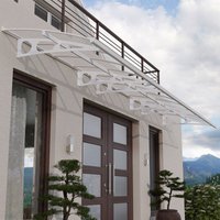 18% discount: 22â x 4â7 Palram Canopia Bordeaux 6690 White Clear Large Door Canopy (6.71m x 1.39m)