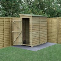 25% discount: 6' x 3' Forest 4Life 25yr Guarantee Overlap Pressure Treated Windowless Pent Wooden Shed (1.88m x 1.02m)