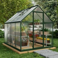 6% discount: 6' x 8' Palram Canopia Mythos Walk In Green Polycarbonate Greenhouse (1.85m x 2.47m)
