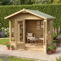7' x 5' Forest Timberdale 25yr Guarantee Double Door Apex Summer House (2.39m x 1.84m)